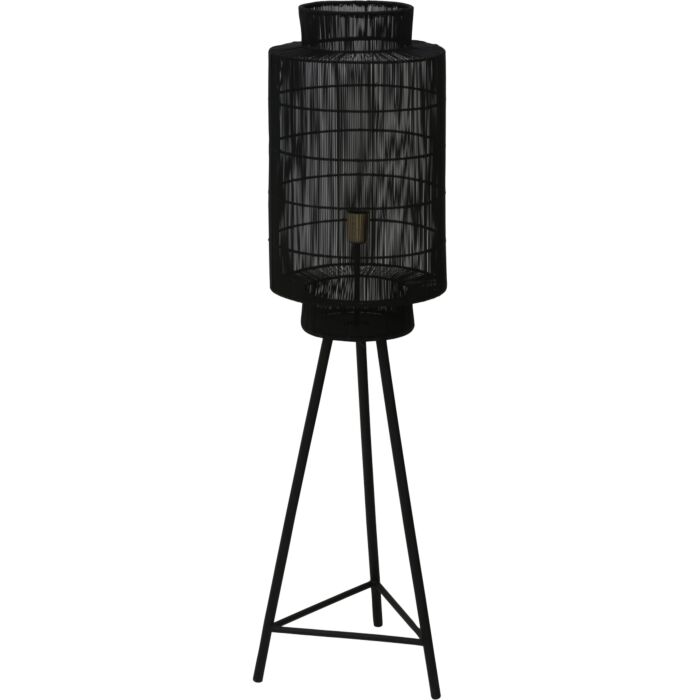 Vloerlamp 32x125 cm Gruaro Mat Zwart-Antiek Brons