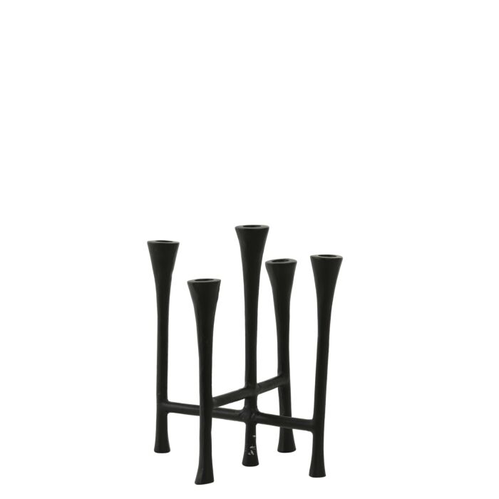Kandelaar 5L 25,5x21,5x28 cm OLIVIER zwart