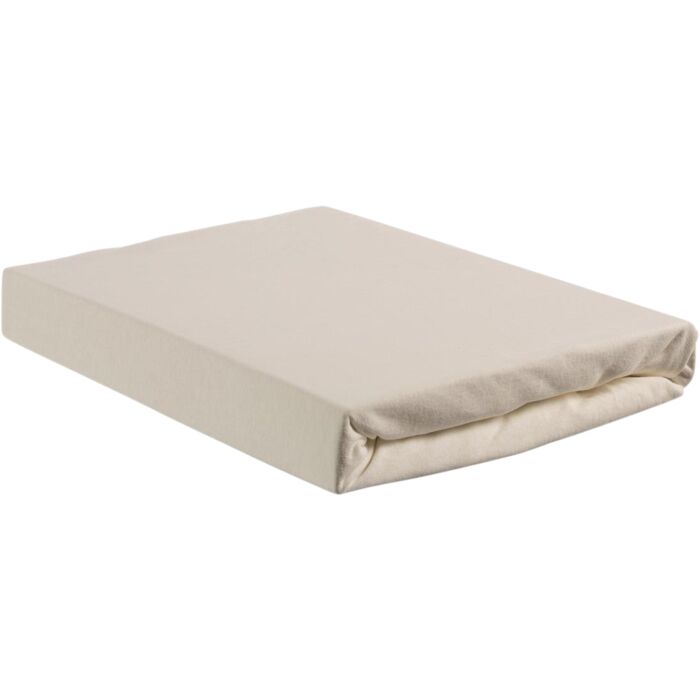 Hoeslaken Jersey Splittopper Off-white 160x200/220
