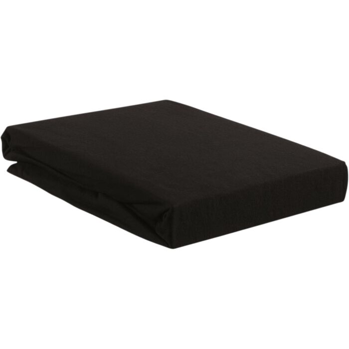 Hoeslaken Jersey Splittopper Black 160x200/220