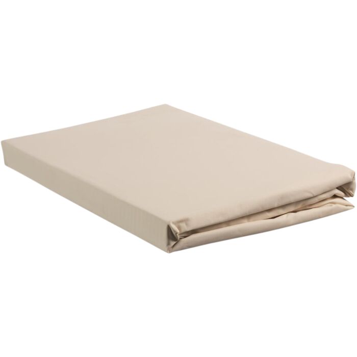 Hoeslaken Percale Splittopper Natural 180x200