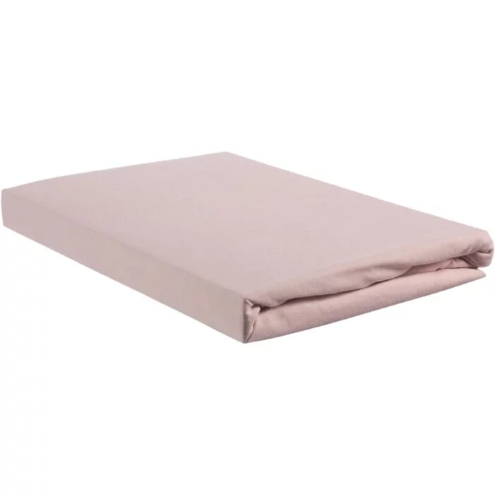 Hoeslaken Jersey Splittopper Soft Pink 140x200/220