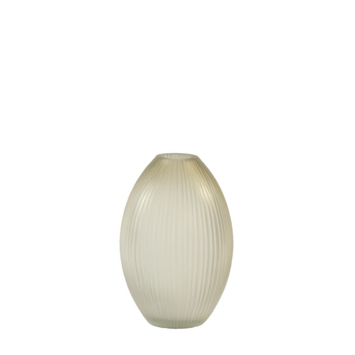 Vaas Ø16x23,5 cm MOLEXA glas mat licht bruin